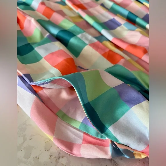 Colorful Checkered 50s Dress, Unique Vintage, Plus Size 3X (20) - Picture 11 of 11